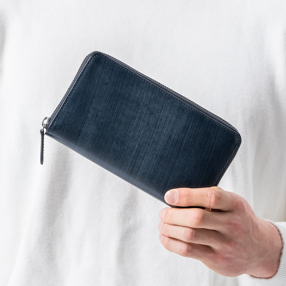 「ゴムが叶える収納革命」RANOVA WORKS（ラノーバ ワークス）ブライドルイタリアンレザー 事業主用 多機能長財布