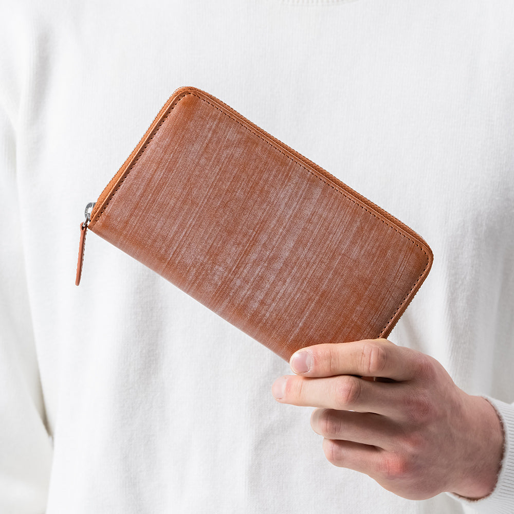 「ゴムが叶える収納革命」RANOVA WORKS（ラノーバ ワークス）ブライドルイタリアンレザー 事業主用 多機能長財布