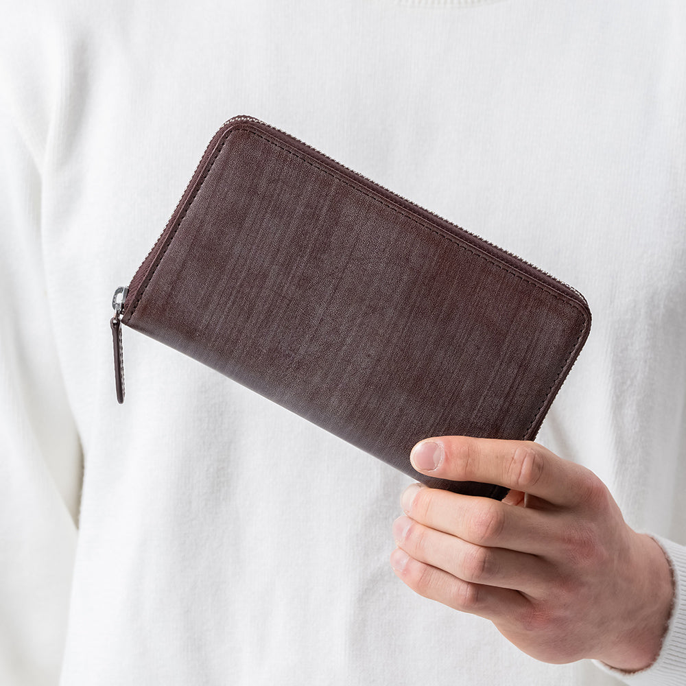 「ゴムが叶える収納革命」RANOVA WORKS（ラノーバ ワークス）ブライドルイタリアンレザー 事業主用 多機能長財布