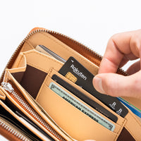 「ゴムが叶える収納革命」RANOVA WORKS（ラノーバ ワークス）ブライドルイタリアンレザー 事業主用 多機能長財布