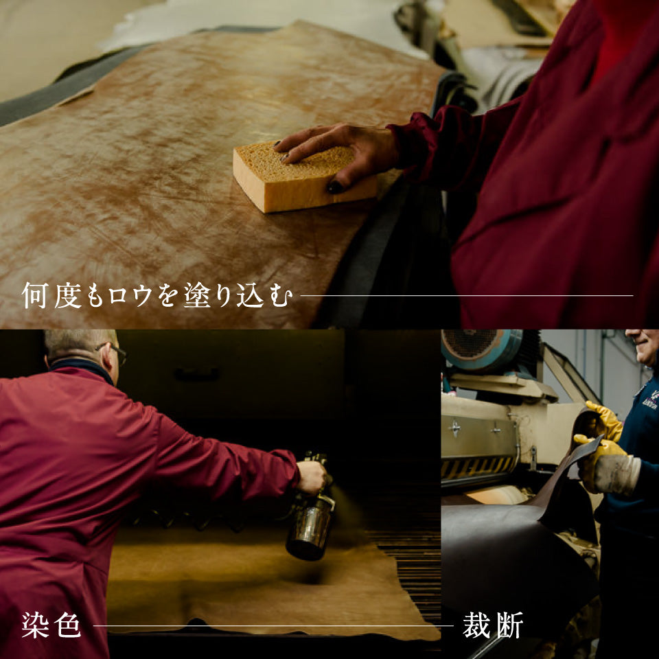 「ゴムが叶える収納革命」RANOVA WORKS（ラノーバ ワークス）ブライドルイタリアンレザー 事業主用 多機能長財布