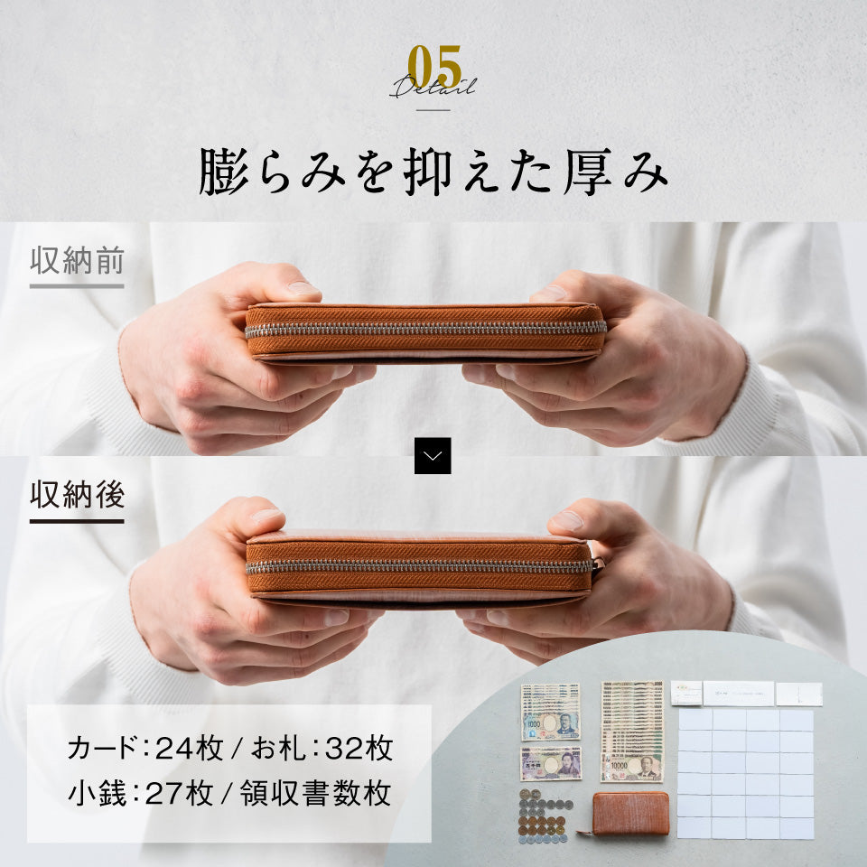 「ゴムが叶える収納革命」RANOVA WORKS（ラノーバ ワークス）ブライドルイタリアンレザー 事業主用 多機能長財布