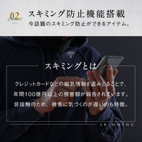 イタリアン/フルグレイン レザー  YKKラウンドファスナー スキミング防止機能付き 長財布