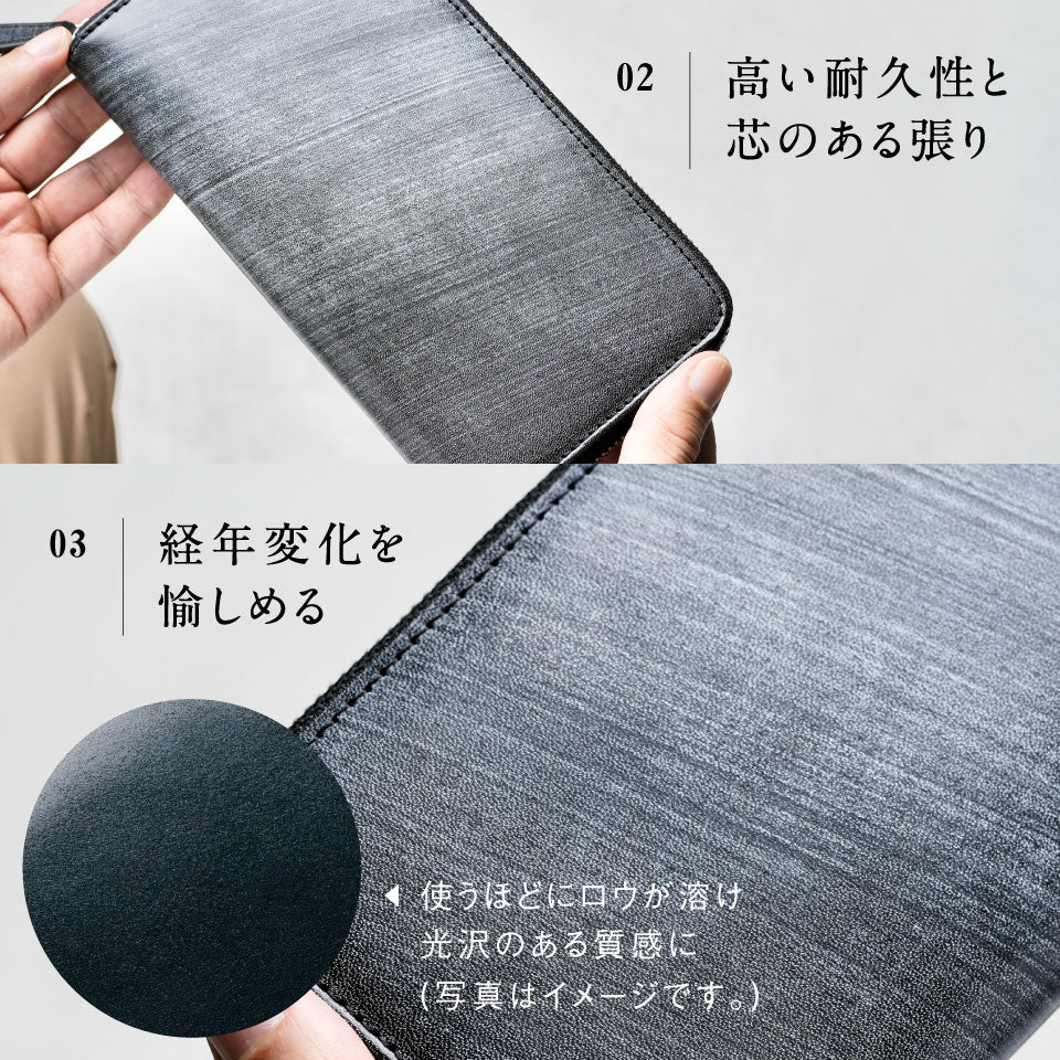 ブライドルイタリアンレザー YKKラウンドファスナー スキミング防止 長財布