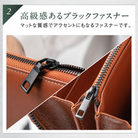 ラウンドファスナー ゴートレザー スキミング防止機能付き 長財布