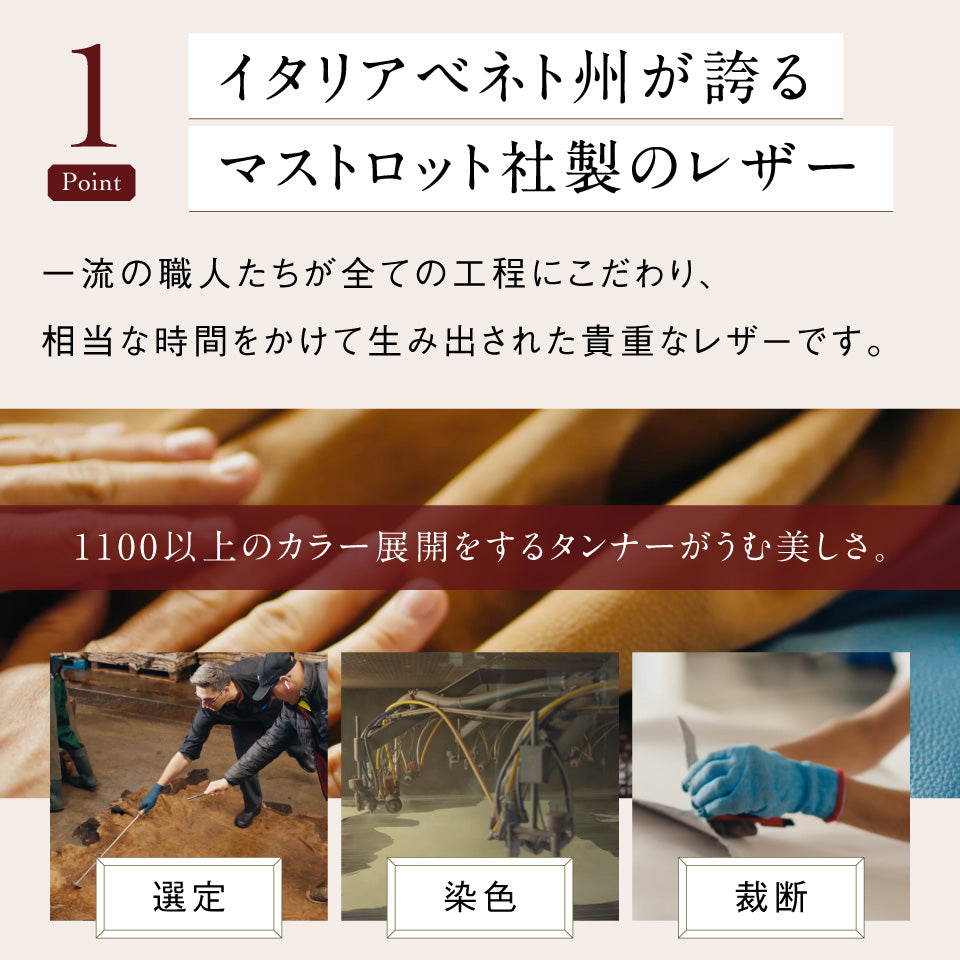 イタリア製シュリンクレザー スキミング防止機能付き ミニ財布 三つ折り財布
