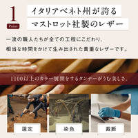 イタリア製シュリンクレザー スキミング防止機能付き ミニ財布 三つ折り財布