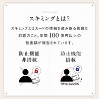 イタリア製シュリンクレザー スキミング防止機能付き ミニ財布 三つ折り財布