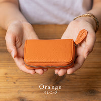 イタリア製シュリンクレザー スキミング防止機能付 じゃばら コンパクト カードケース