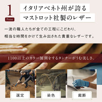 イタリア製シュリンクレザー スキミング防止機能付 じゃばら コンパクト カードケース