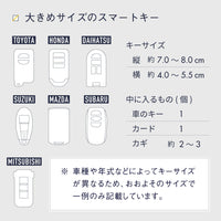 イタリアンレザー Ｌ字ファスナー カードキー対応 スマート キーケース