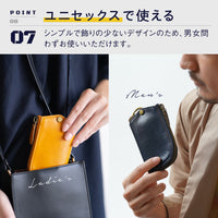 イタリアンレザー Ｌ字ファスナー カードキー対応 スマート キーケース