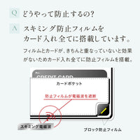 本革 サフィアーノレザー スキミング防止 コンパクト かぶせ蓋付き 薄型 長財布
