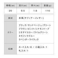 本革 サフィアーノレザー スキミング防止 コンパクト かぶせ蓋付き 薄型 長財布