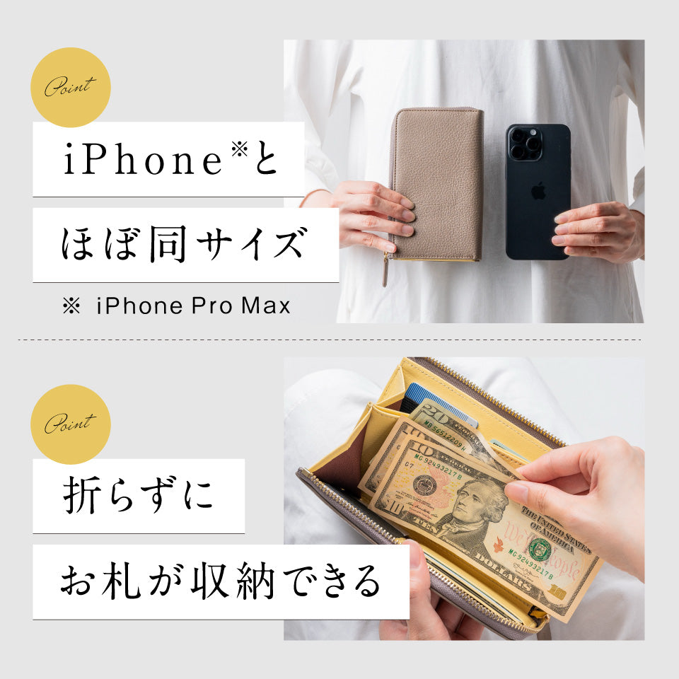 「ゴムが叶える収納革命」RANOVA W（ラノーバ W）イタリアンレザー 薄型ミニ長財