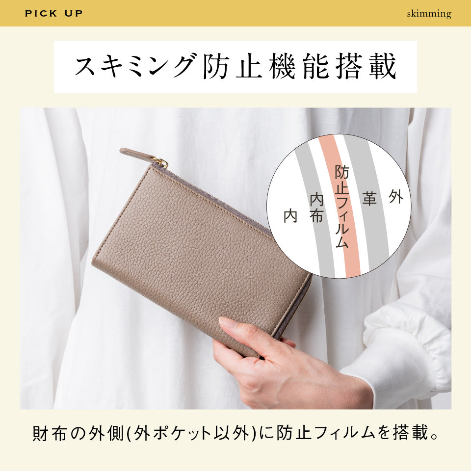 「ゴムが叶える収納革命」RANOVA W（ラノーバ W）イタリアンレザー 薄型ミニ長財