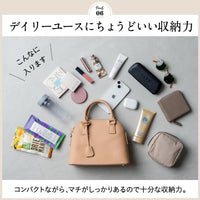 シュリンクレザー ショルダーベルト付き ダブルファスナー ミニハンドバッグ