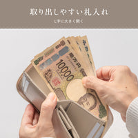 牛革 キルティング スキミング防止コンパクトミニ財布