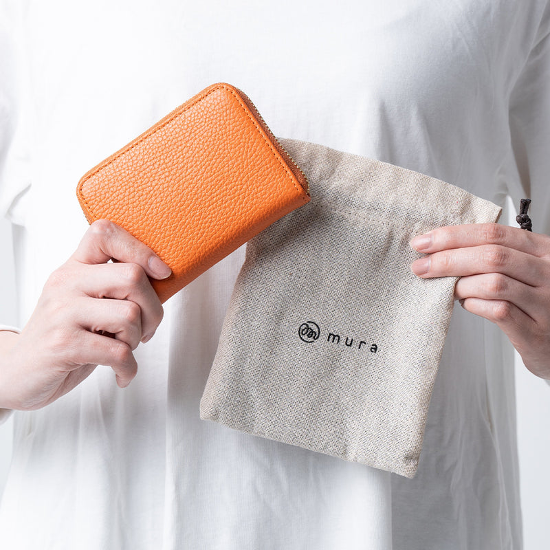 イタリアンレザー スキミング防止 ボックス型小銭入れ コンパクト じゃばら式 ミニ財布