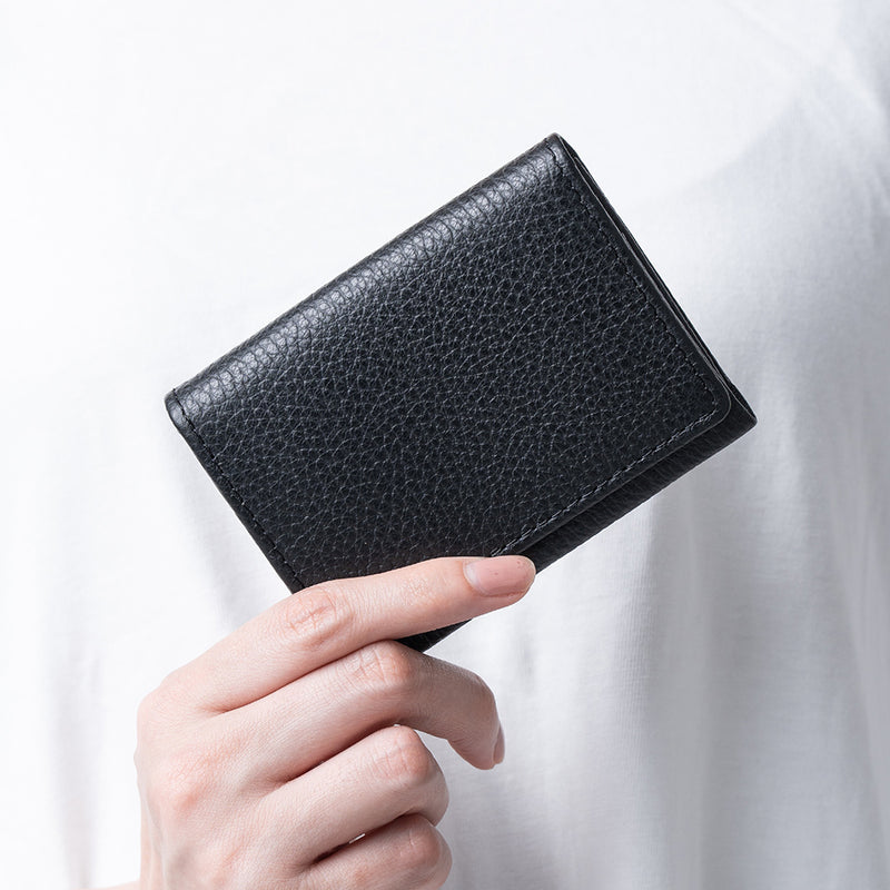 イタリアン/フルグレイン シュリンク レザー 大容量 名刺入れ