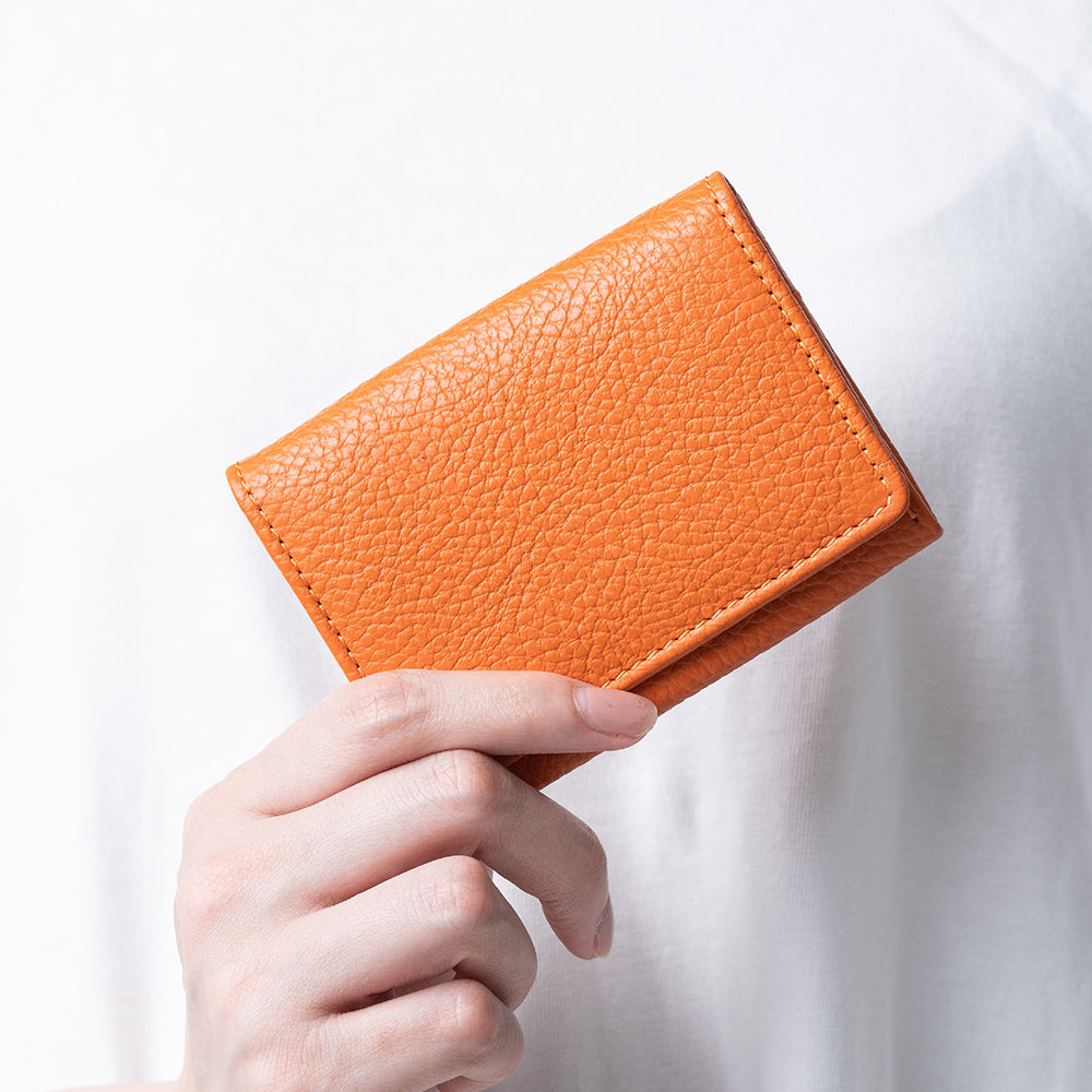 イタリアン/フルグレイン シュリンク レザー 大容量 名刺入れ