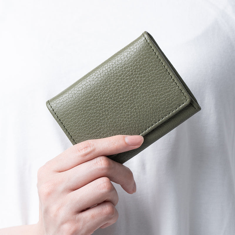 イタリアン/フルグレイン シュリンク レザー 大容量 名刺入れ