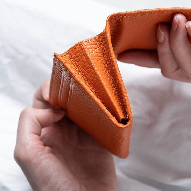 イタリアン/フルグレイン シュリンク レザー 大容量 名刺入れ