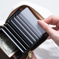 リサイクルPUレザー じゃばら式 スキミング防止 小銭入れ付き コンパクト カードケース