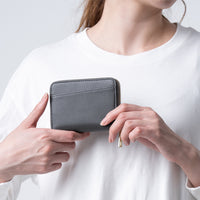 リサイクルPUレザー じゃばら式 スキミング防止 小銭入れ付き コンパクト カードケース