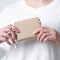 リサイクルPUレザー じゃばら式 スキミング防止 小銭入れ付き コンパクト カードケース