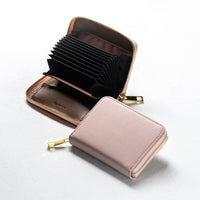 リサイクルPUレザー じゃばら式 スキミング防止 小銭入れ付き コンパクト カードケース