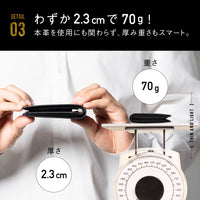 本革 ゴートレザー 隠しポケット付 スリム 二つ折り財布