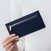 本革 サフィアーノレザー スキミング防止機能付き 薄型 長財布