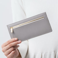 本革 サフィアーノレザー スキミング防止機能付き 薄型 長財布