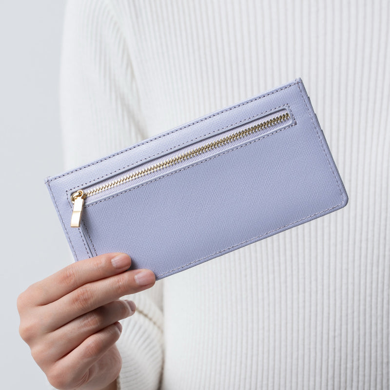 本革 サフィアーノレザー スキミング防止機能付き 薄型 長財布