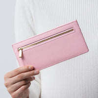 本革 サフィアーノレザー スキミング防止機能付き 薄型 長財布