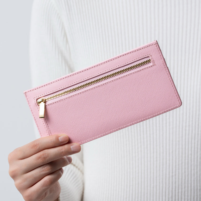 本革 サフィアーノレザー スキミング防止機能付き 薄型 長財布