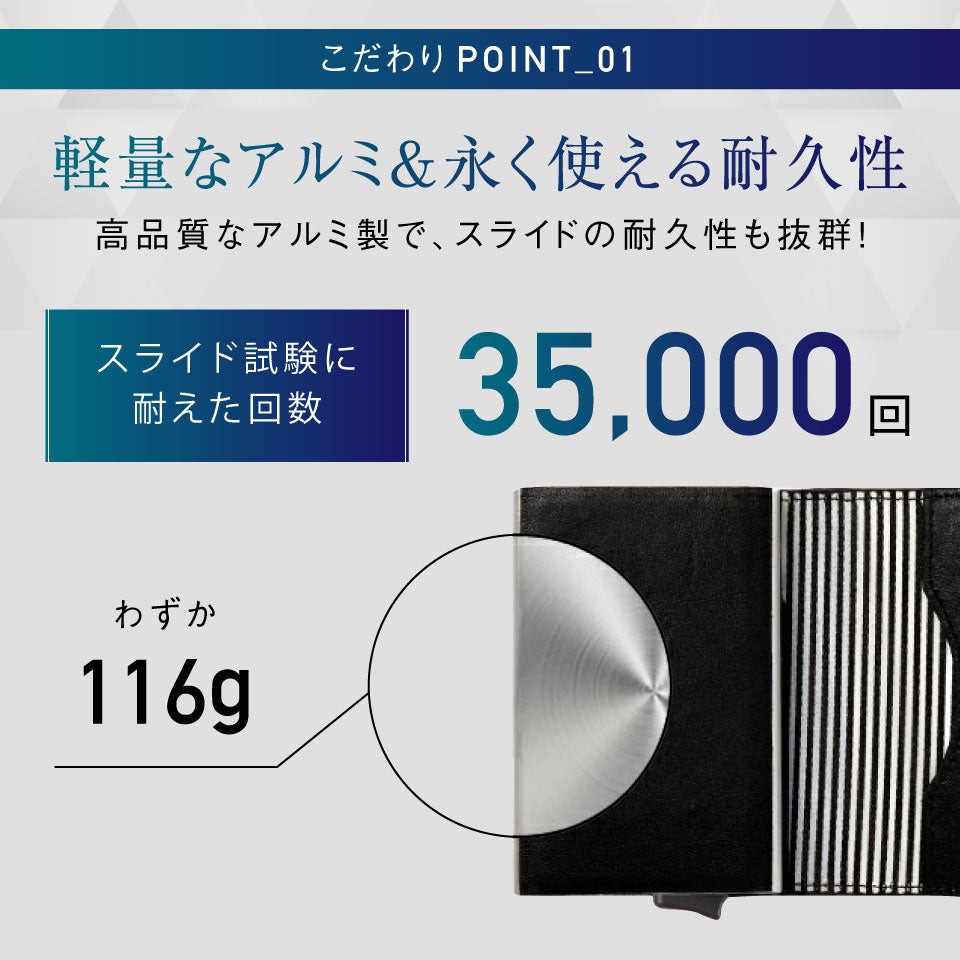 RFIDスキミング防止機能付 レザー カーボン 三つ折り ミニ財布