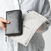 ゴートレザー スキミング防止機能付き 大容量 通帳ケース