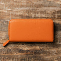 イタリアンレザー シュリンクレザー スキミング防止機能付き ラウンドファスナー 長財布