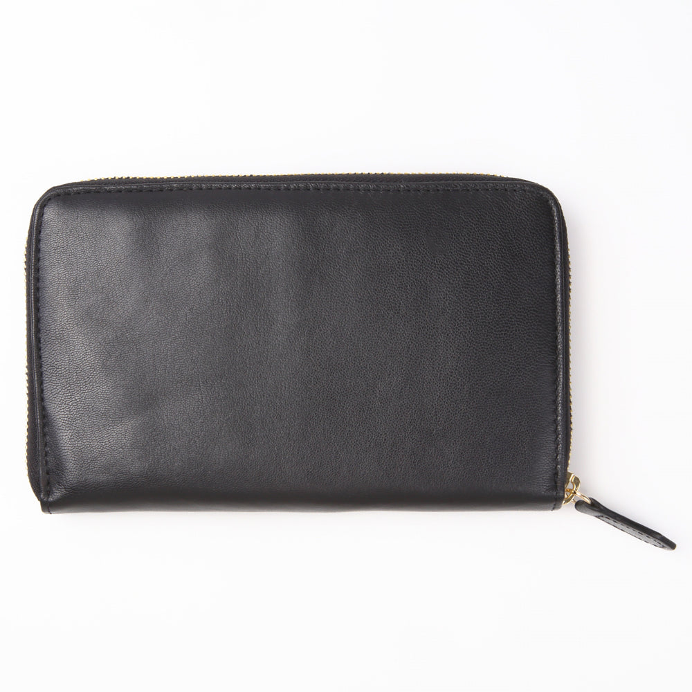 ゴートレザー スキミング防止機能付き 大容量 通帳ケース