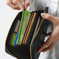 ゴートレザー スキミング防止機能付き 大容量 通帳ケース