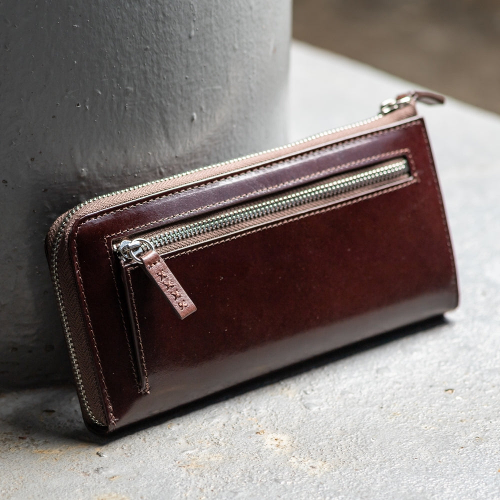 L字ファスナー スキミング防止機能付き 本革 長財布