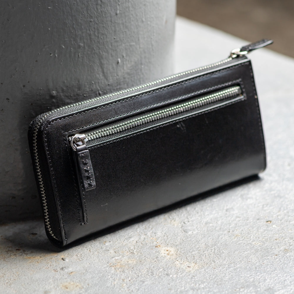 L字ファスナー スキミング防止機能付き 本革 長財布