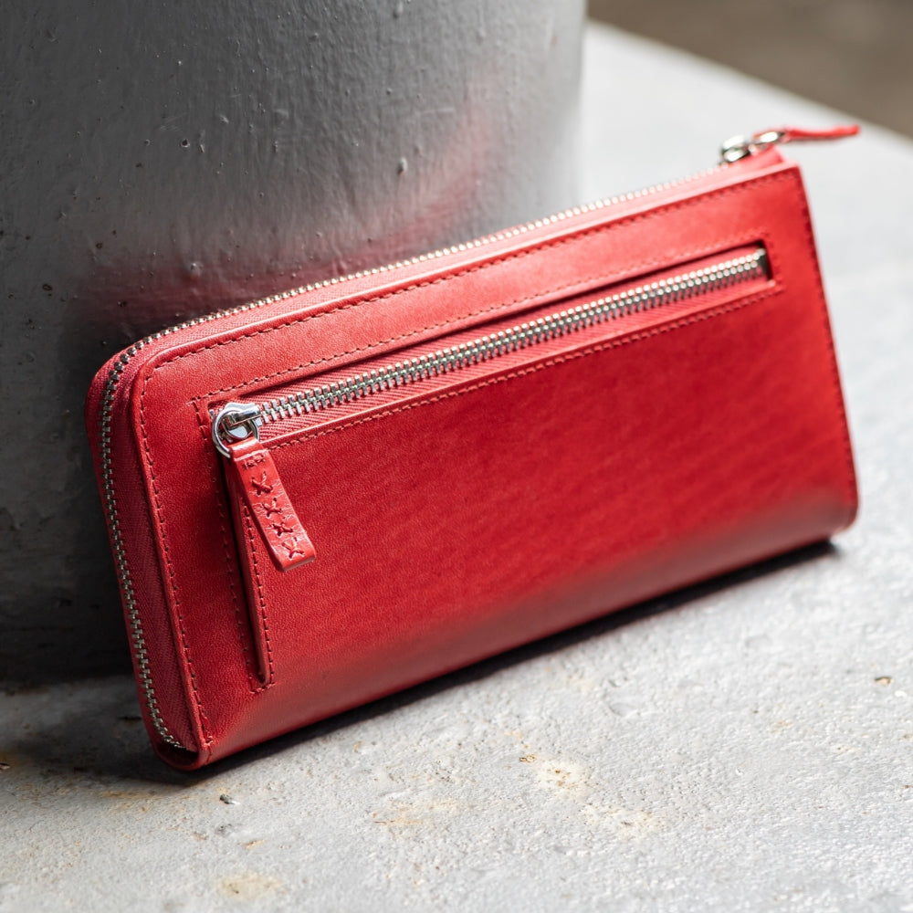 L字ファスナー スキミング防止機能付き 本革 長財布