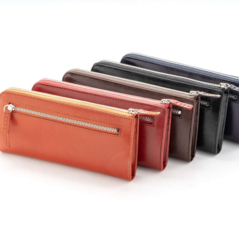 L字ファスナー スキミング防止機能付き 本革 長財布