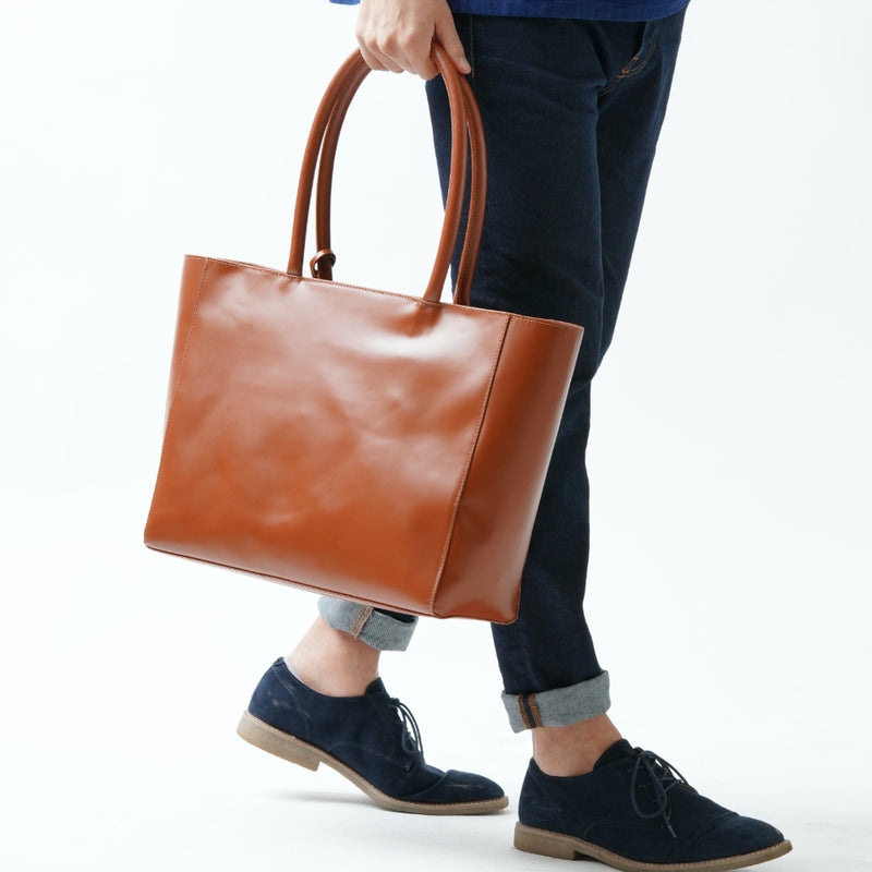本革レザー 大容量 シンプル トートバッグ