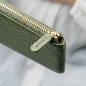 イタリアンレザー 薄型 L字ファスナー スリム 長財布