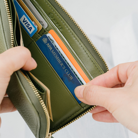 イタリアンレザー 薄型 L字ファスナー スリム 長財布