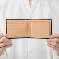 イタリアン/フルグレイン レザー スキミング防止機能付 二つ折り財布
